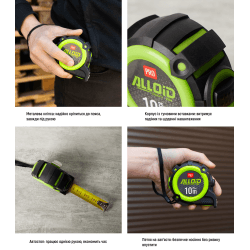 Alloid Pro. Рулетка з автостопом 5 м/19 мм, MT-740519 3