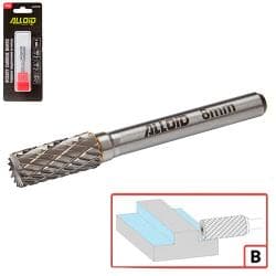 Alloid Pro. Борфреза твердосплавна по металу, тип B, D-8мм, d-6мм, L-65мм