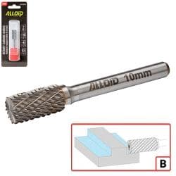Alloid Pro. Борфреза твердосплавна по металу, тип B, D-10мм, d-6мм, L-65мм