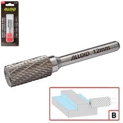 Alloid Pro. Борфреза твердосплавна по металу, тип B, D-12мм, d-6мм, L-70мм
