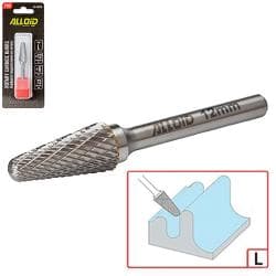 Alloid Pro. Борфреза твердосплавна по металу, тип L, D-12мм, d-6мм, L-73мм