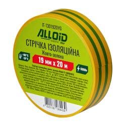 Alloid. Ізоляційна стрічка жовто-зелена 19мм*20м