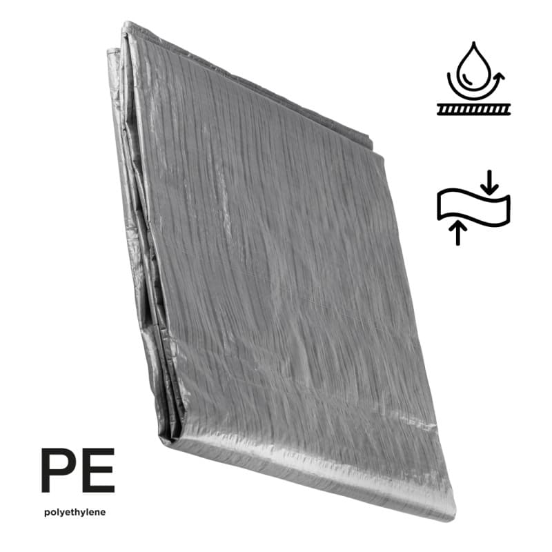 Тент тарпауліновий Polax 8 x 10 м, 80 гр/м2, з вушками, двостороння ламінація (70-115)